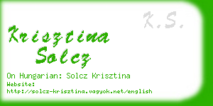 krisztina solcz business card